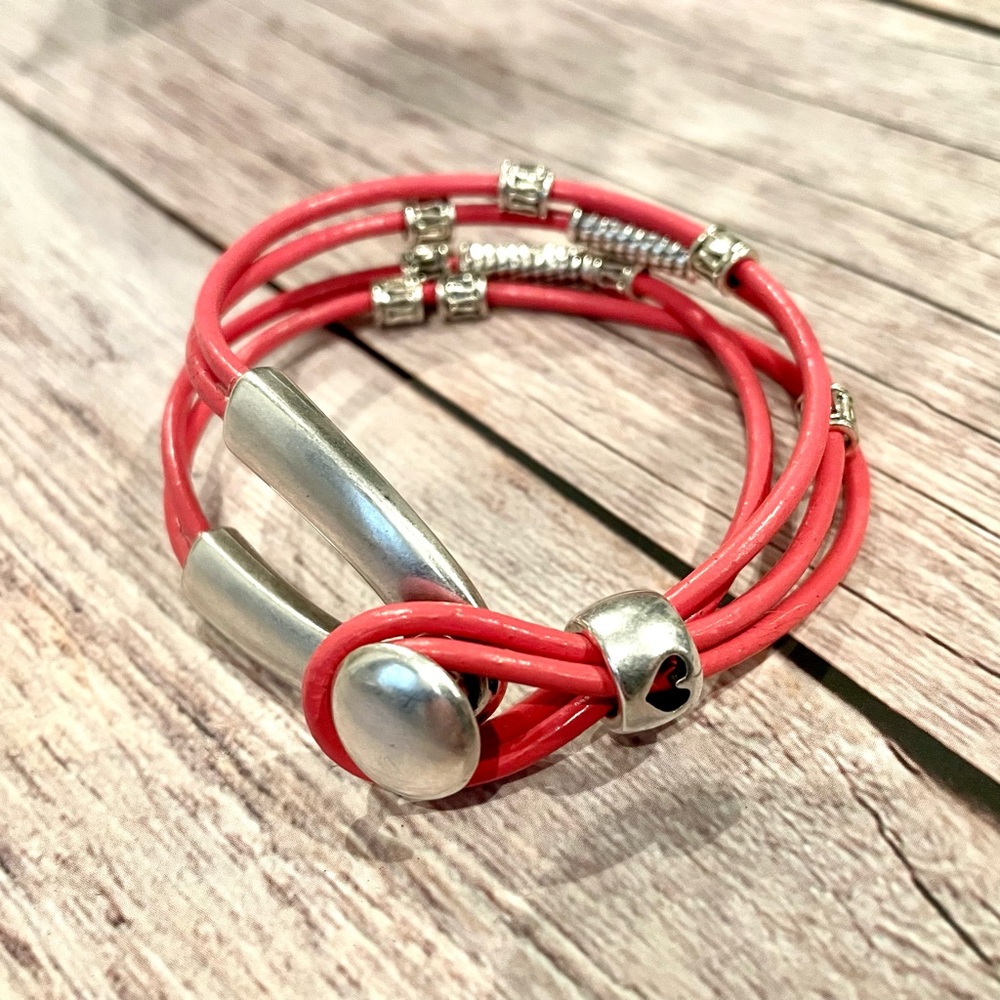 Beautiful BoHo genuine leather cord bracelet